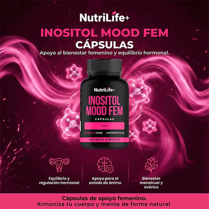 Inositol Mood Fem: Reduce grasa abdominal regulando tu azúcar.