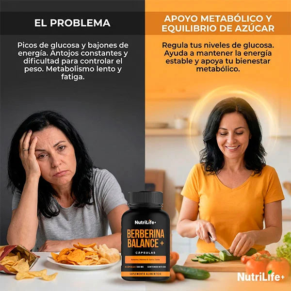 Berberina Balance+: Potente regulador de glucosa y bienestar.