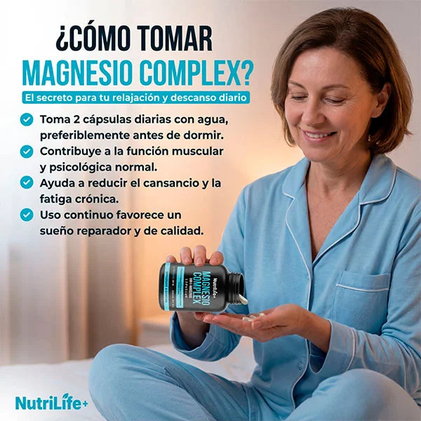 Magnesio Complex: 4 veces más potente que el genérico.