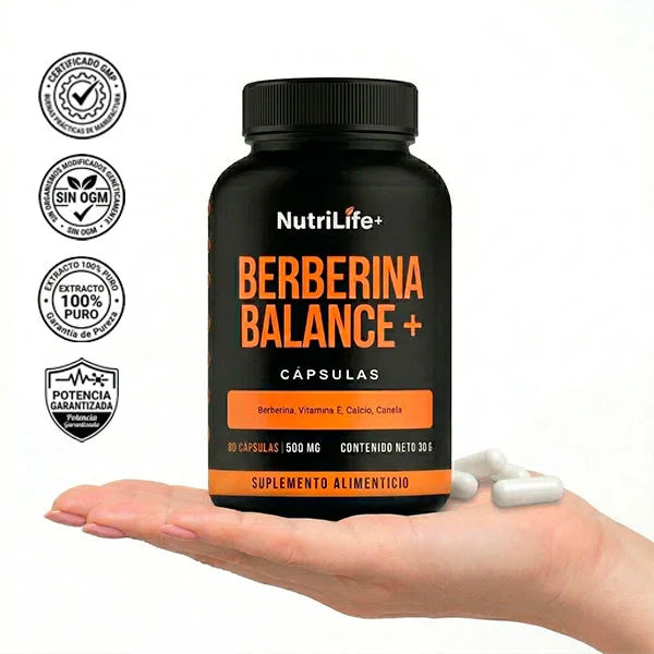 Berberina Balance+: Potente regulador de glucosa y bienestar.